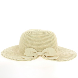 Tessuto Hat with Beige Bow