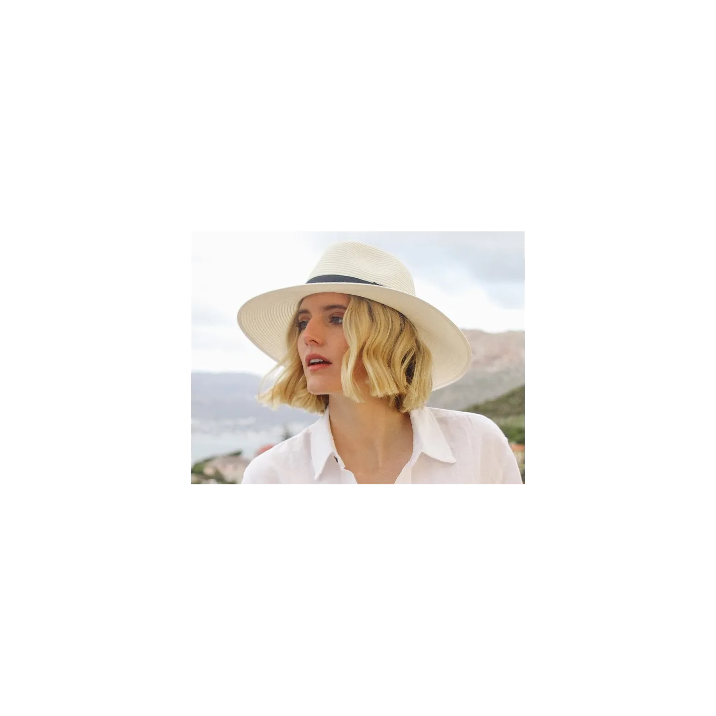 Chapeau Fedora Fiona Blanc Ecru UPF50+ - House of Ord
