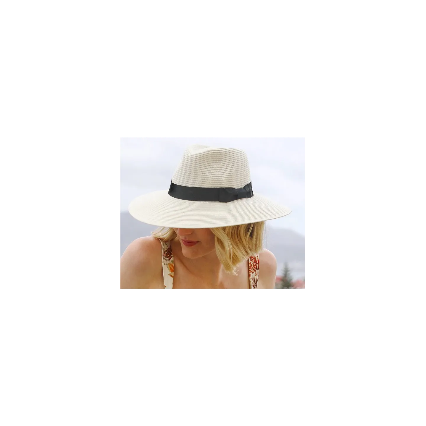 Chapeau Fedora Fiona Blanc Ecru UPF50+ - House of Ord
