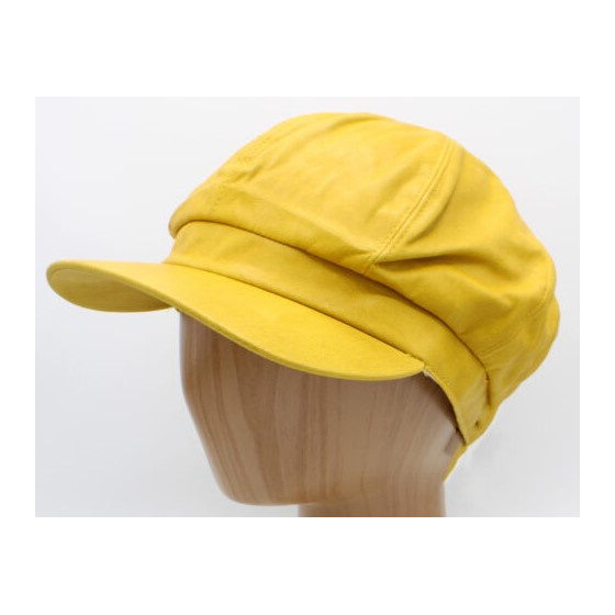 Modena Faux Leather Newsboy Cap - Traclet