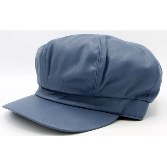Modena Faux Leather Newsboy Cap - Traclet