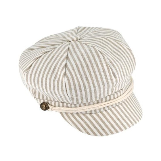 Evora Cotton & Linen Newsboy Cap - Traclet