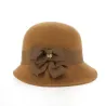 Chapeau Cloche en Feutre Marron