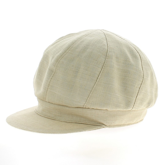Hudson Beige Newsboy Cap