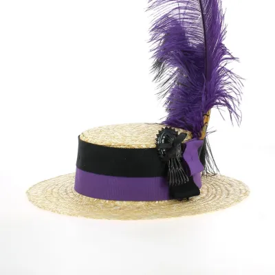 Purple Victorian Boater