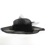 Black summer sisal hat