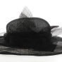 Black summer sisal hat