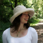 Moon Foldable Summer Sun Hat Cotton / Linen Beige - Traclet