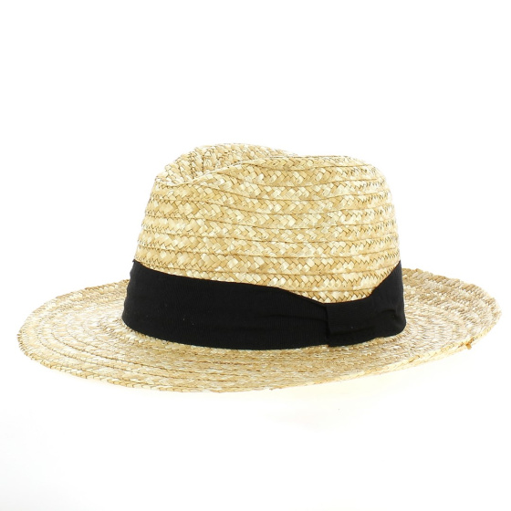 Natural Straw Fedora Hat