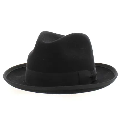 Rico Black Wide Brim Fedora Hat