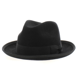Chapeau Fedora Noir à Bord Large