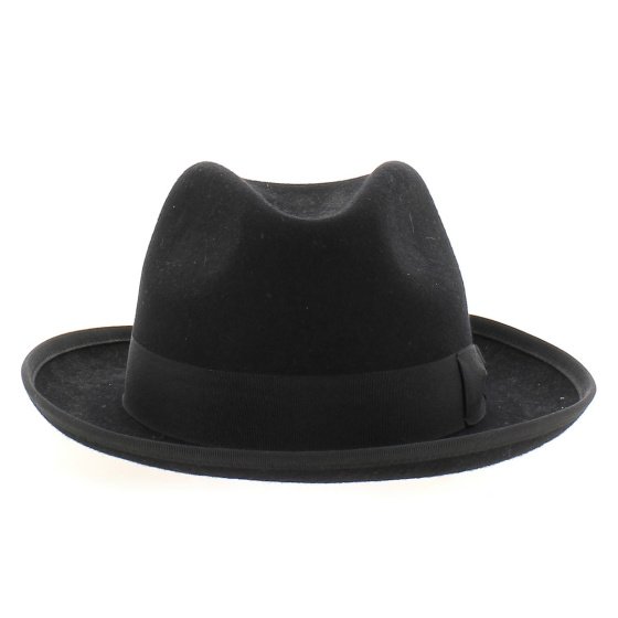 Chapeau Fedora Noir à Bord Large