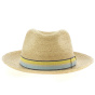 Monaco Natural Straw Fedora Hat