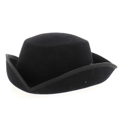 Chapeau Tricorne en Feutre Laine