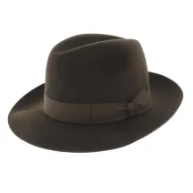 brown Borsalino hat 
