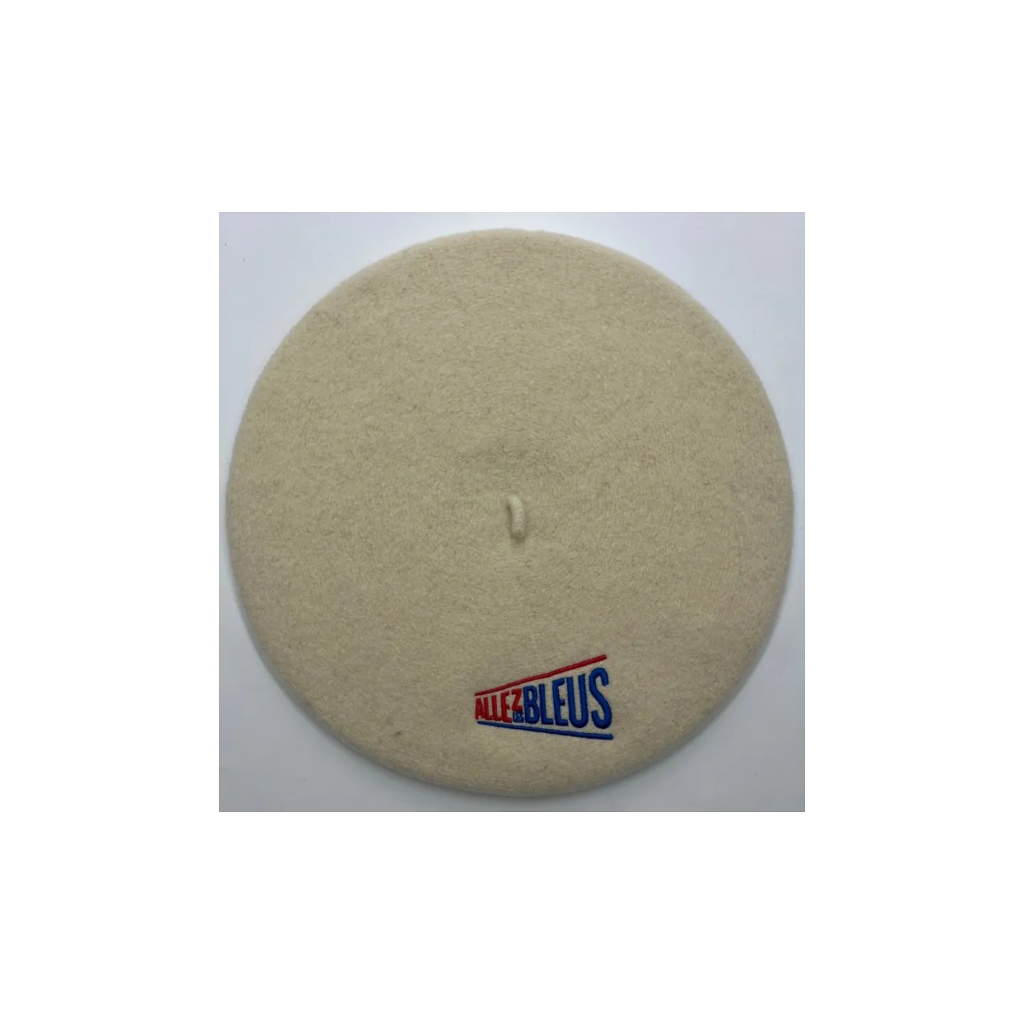 Béret Officiel Allez Les Bleus Ecru - Le Béret Français