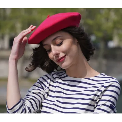 Fashion Beret Fuchsia - Le Béret Français Reference: 21953| Chapellerie Traclet
