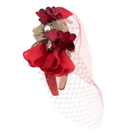Evelyn Red Ceremony Headband - Traclet
