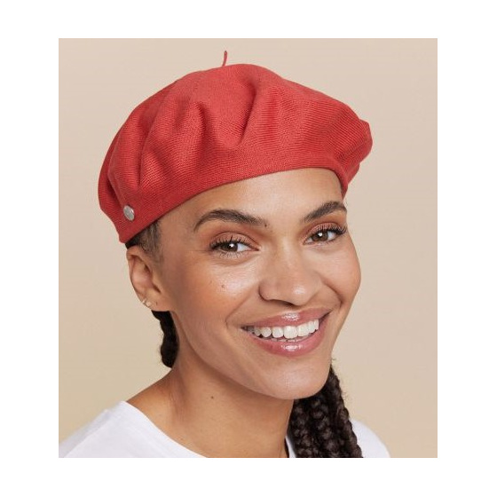 Authentic Summer Cotton Tile Red Beret - Heritage by Laulhère