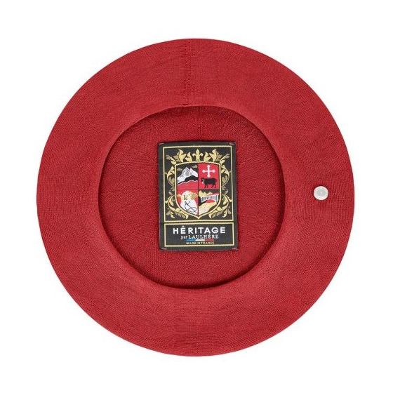 Béret Authentique Été Coton Rouge Tuile - Héritage par Laulhère