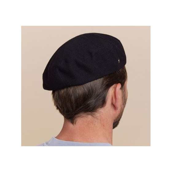 Black Cotton Feathers Beret - Heritage by Laulhere