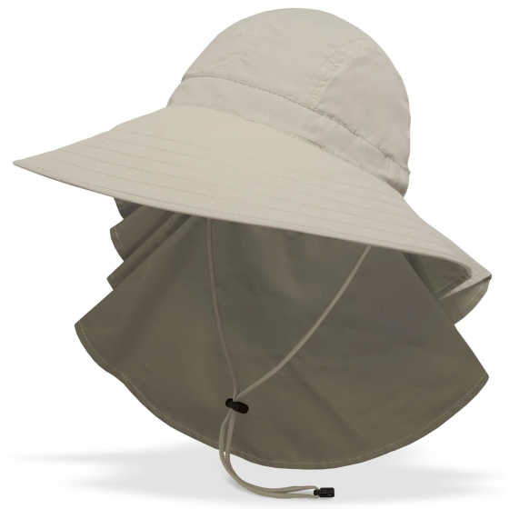 Sundancer Cap with Beige Neck Flap UPF50+ - Traclet