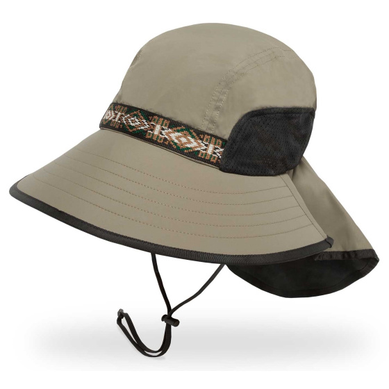 Adventure Neck Guard Cap Olive UPF 50+ - Traclet