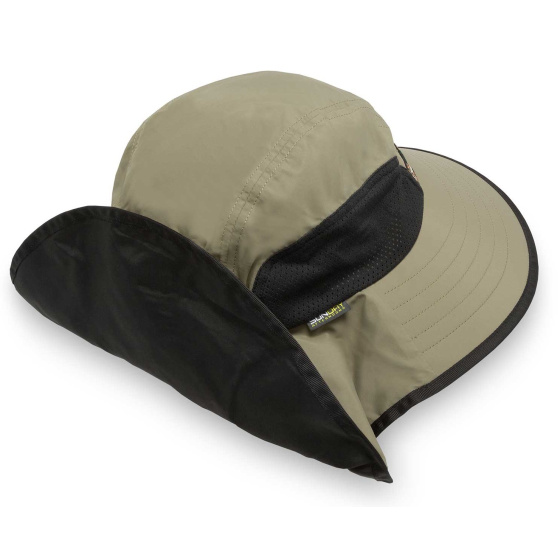 Adventure Neck Guard Cap Olive UPF 50+ - Traclet