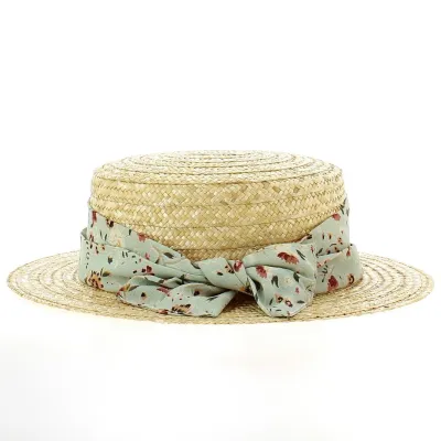Canotier Paille Naturelle – Ruban Fleuri