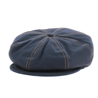 Navy Blue Newsboy Cap