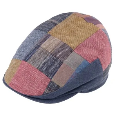 Casquette Plate Naples Lin & Coton Patchwork - Traclet