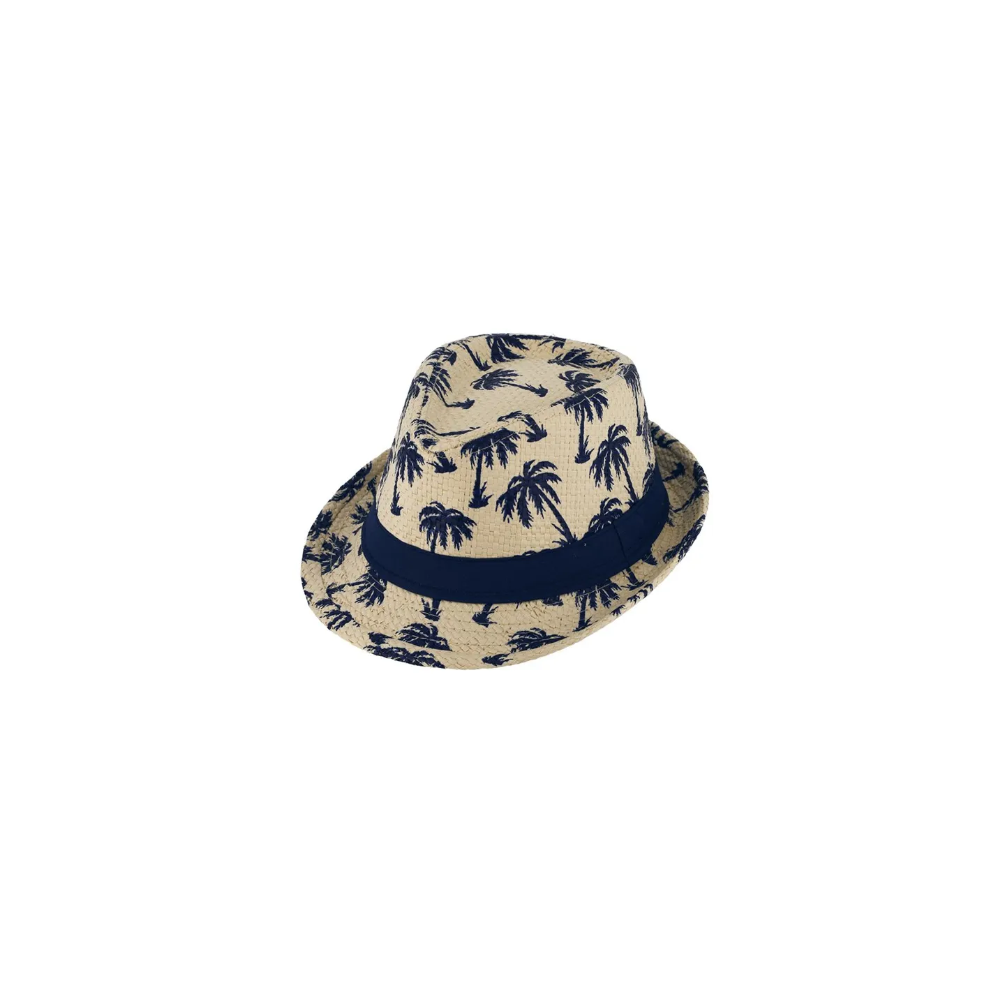 Children's Trilby Hat Palm Trees Straw Paper - Traclet Reference: 22019| Traclet Hatmakers