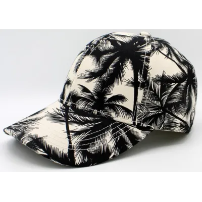 Palm Tree Baseball Cap Beige & Black - Traclet ref 22023 traclet hat shop