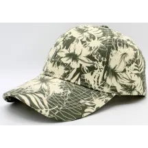 Palm Tree Baseball Cap Beige & olive - Traclet ref 14511 chapellerie traclet