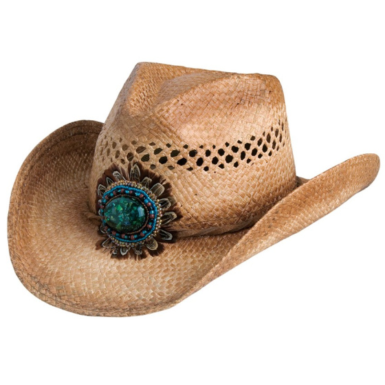 Chapeau Cowboy Clico Paille Naturel - Traclet
