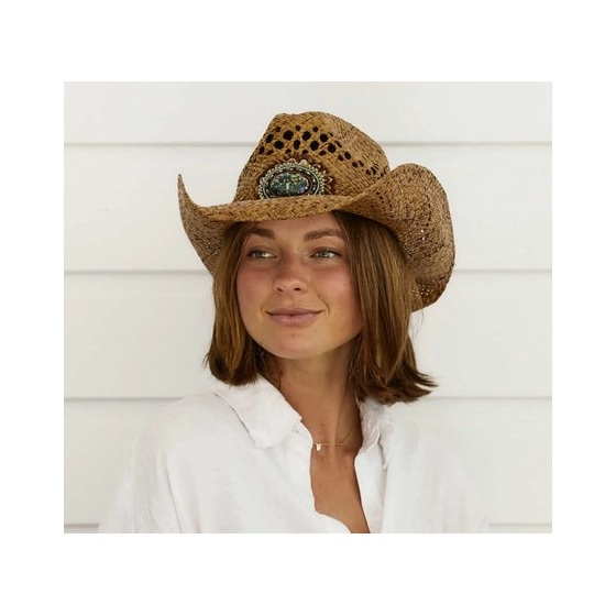 Chapeau Cowboy Clico Paille Naturel - Traclet