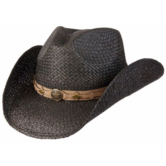 Chapeau Cowboy Thurber Paille Noir - Traclet