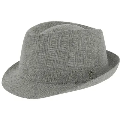 Black Linen Ctane Trilby Hat UPF 40+ - Fléchet reference 22042 traclet hat shop
