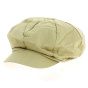 Khaki Cotton Newsboy Cap
