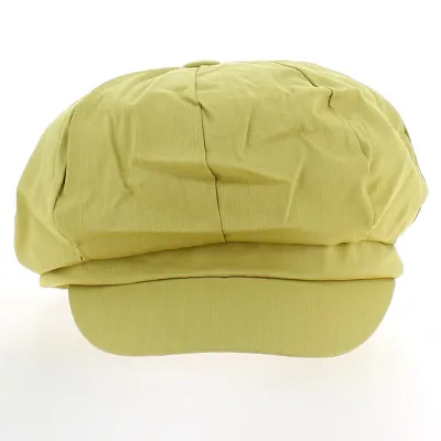 Casquette Gavroche Coton Jaune