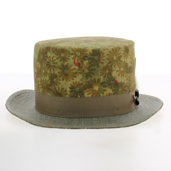 CLINDRO Floral Green Top Hat