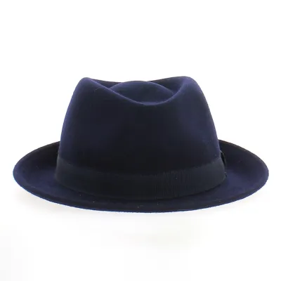 Chapeau Trilby Feutre Laine Marine