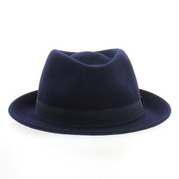 Navy Wool Felt Trilby Hat