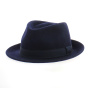 Navy Wool Felt Trilby Hat