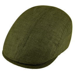 Casquette Plate Prato Lin Kaki - Traclet