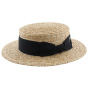Double Thickness Natural Straw Boater UPF50+ - Fléchet
