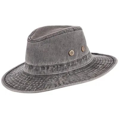 Chapeau Safari Sonora Coton Noir - Scippis - Traclet