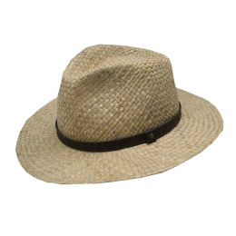 Trento Natural Straw Fedora Hat - Traclet