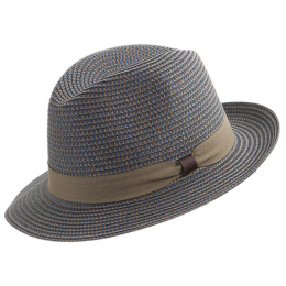 Chapeau Traveller Franko Bleu Paille UPF50+ - Traclet