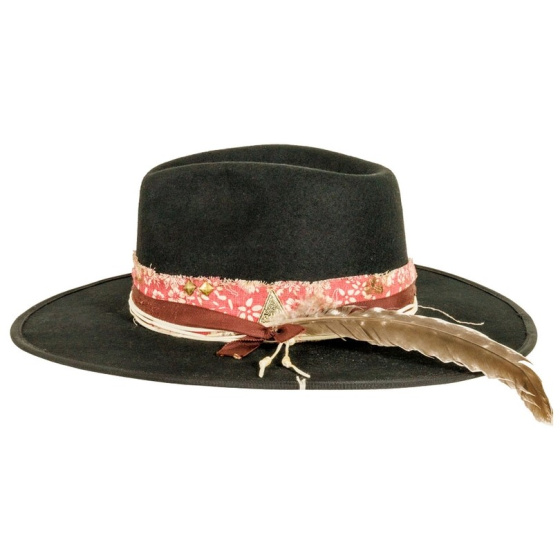 Chapeau Traveller Onyx Laine Noir - American Hat Makers